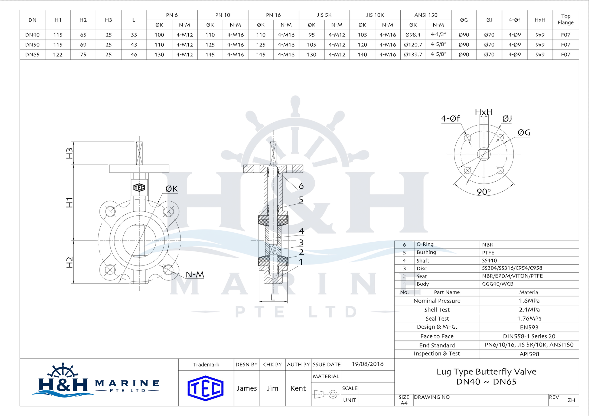 Lug Type Butterfly Valve