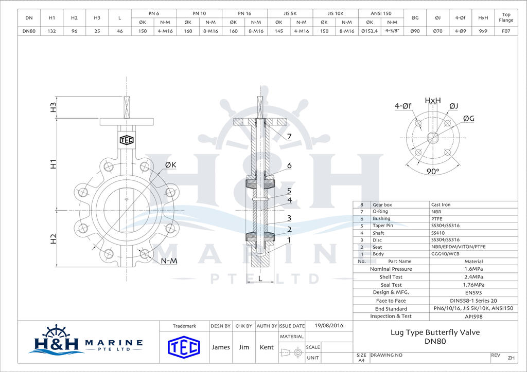 Lug Type Butterfly Valve