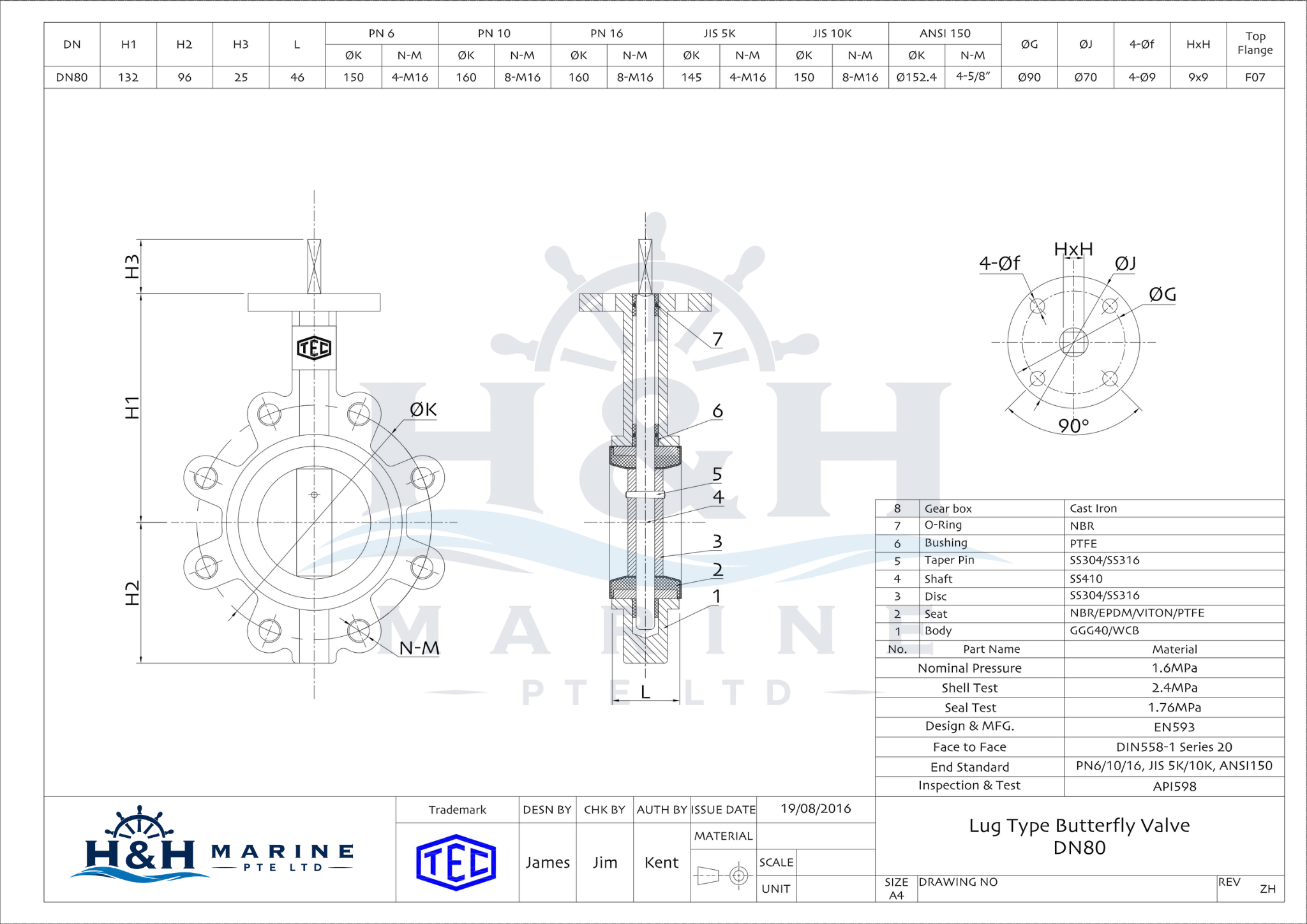 Lug Type Butterfly Valve