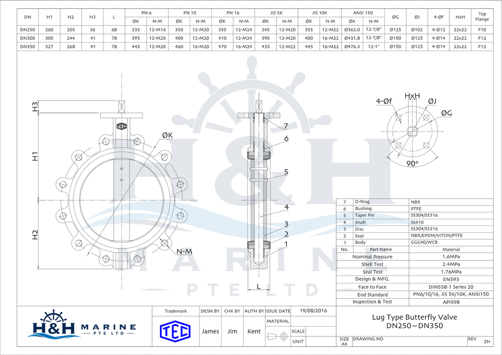 Lug Type Butterfly Valve